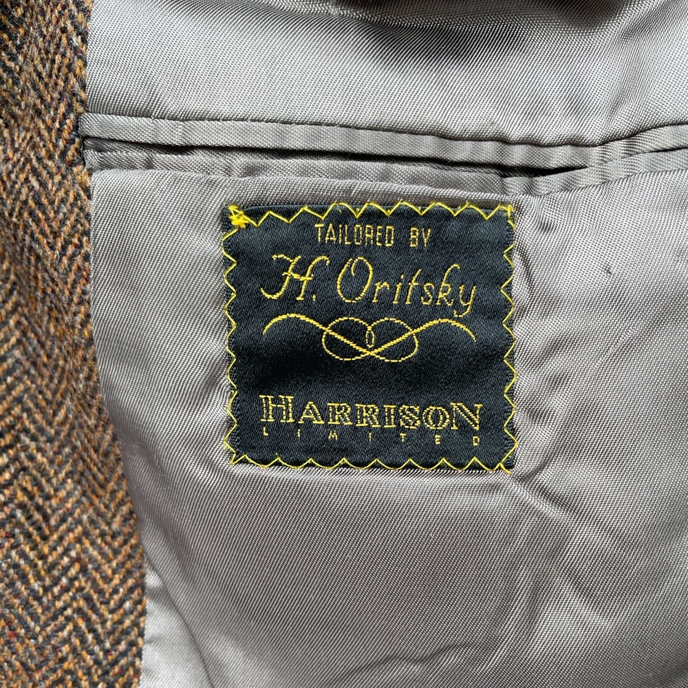 Custom Tailored Brown Herringbone Sport Coat